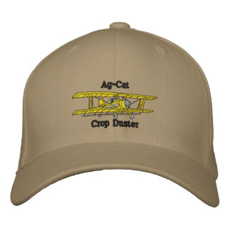 crop duster embroidered hat
