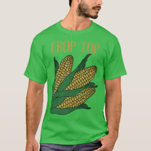 Crop Top Corn Funny Farmer Cool Vintage Distressed
