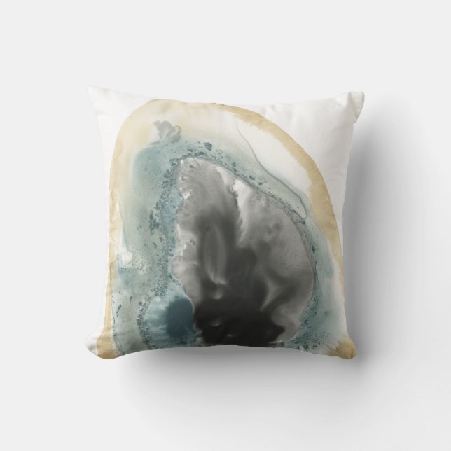 Cropped Geodes III Throw Pillow (Front)
