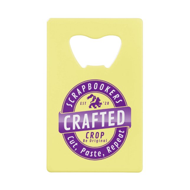 Cropper Scrapbook Credit Card Bottle Opener (Front)