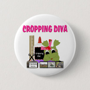 Cropping Diva 2 Inch Round Button