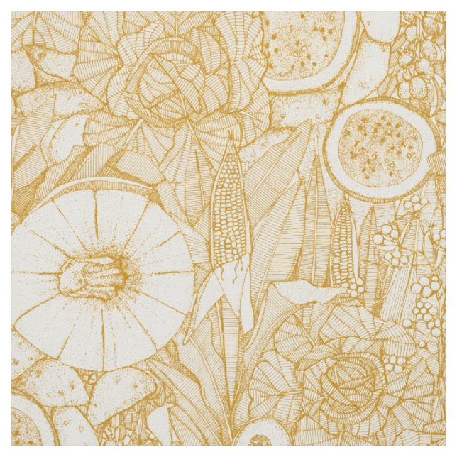 crops NC gold Fabric (Swatch)