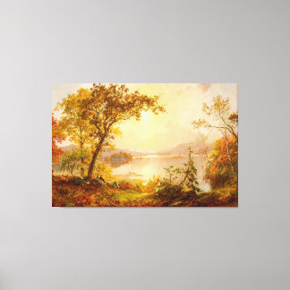CROPSEY Greenwood Lake Autumn on Hudson River 1875 Canvas Print