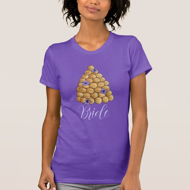 Croquembouche Choux Pastry Wedding Cake Bride T-Shirt (Front)