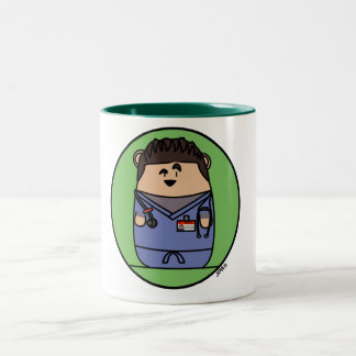 Croquepisco Scrubs Hamster Two-Tone Coffee Mug