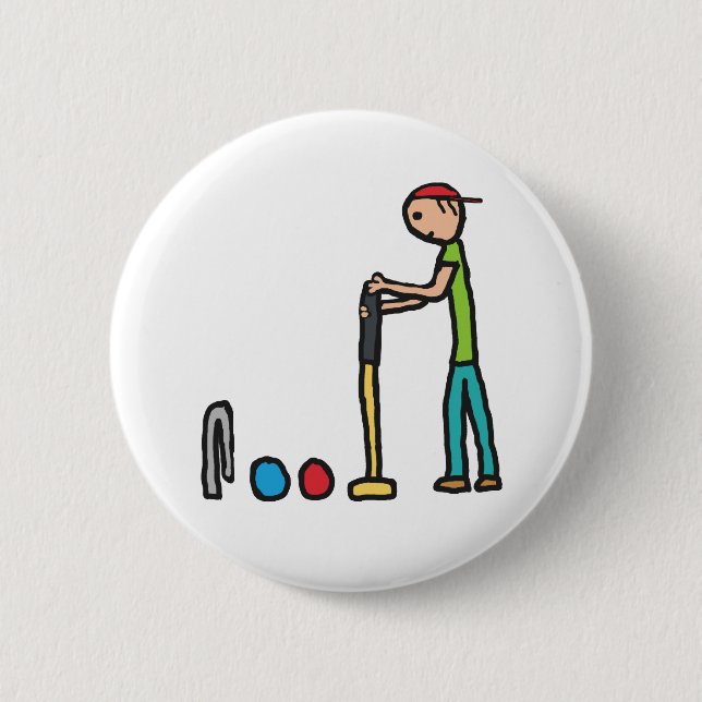 Croquet 2 Inch Round Button (Front)