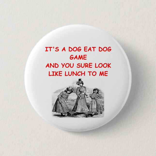 CROQUET 2 INCH ROUND BUTTON (Front)