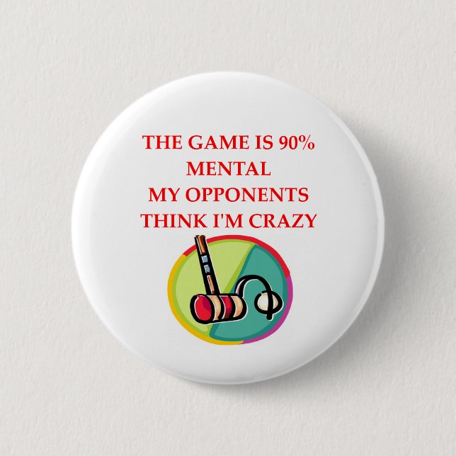croquet 2 inch round button (Front)