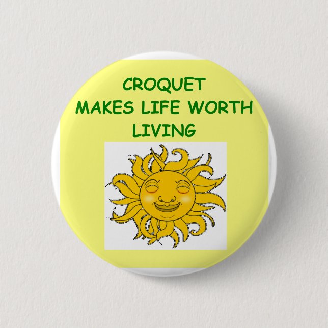 croquet 2 inch round button (Front)