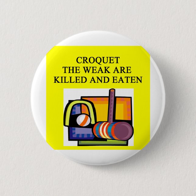 CROQUET 2 INCH ROUND BUTTON (Front)