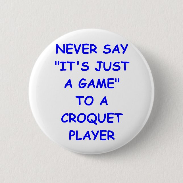 croquet 2 inch round button (Front)