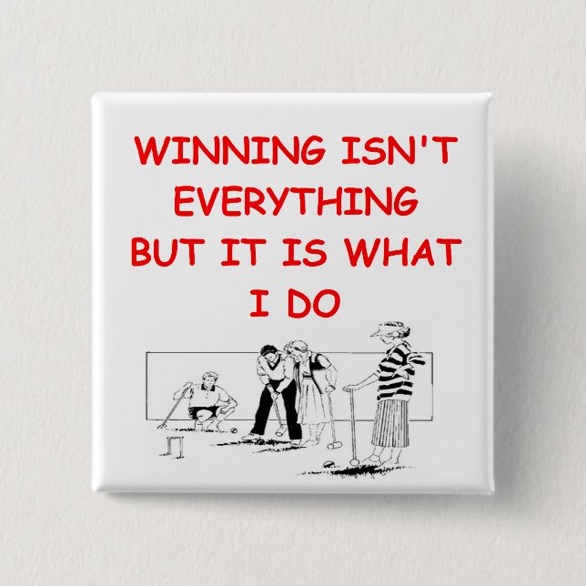 croquet 2 inch square button (Front)