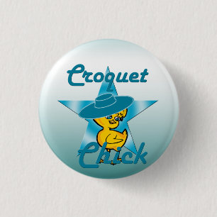 Croquet Chick #7 1 Inch Round Button