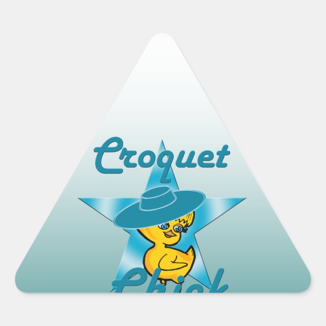 Croquet Chick #7 Triangle Sticker (Front)