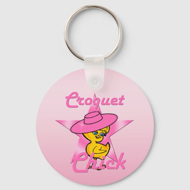 Croquet Chick #8 Keychain (Front)