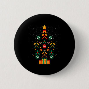 Croquet Christmas Tree Xmas 2 Inch Round Button