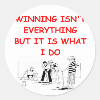 croquet classic round sticker