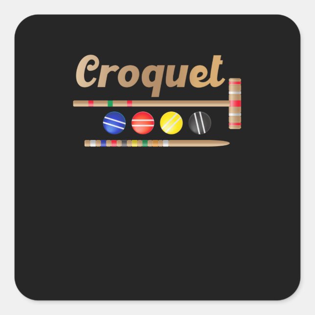 Croquet Croquet Player Square Sticker (Front)