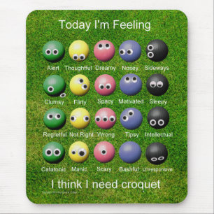 Croquet Emotions Mouse Pad