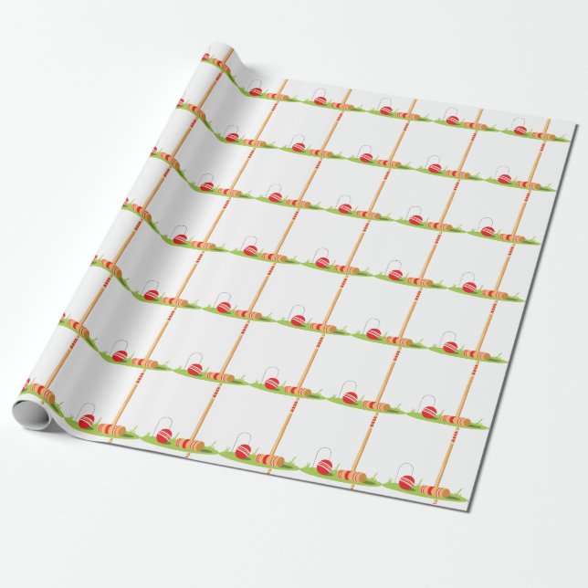 Croquet Game Wrapping Paper (Unrolled)