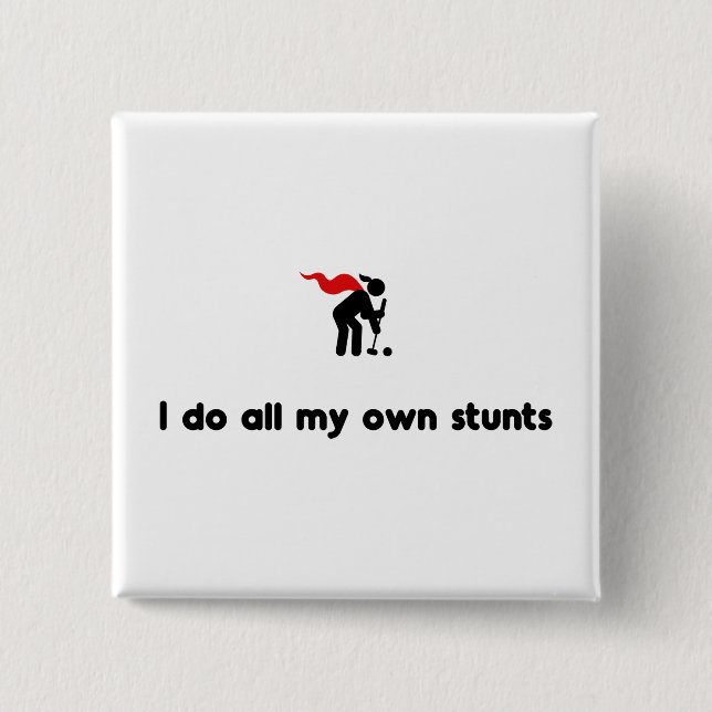 Croquet Hero 2 Inch Square Button (Front)