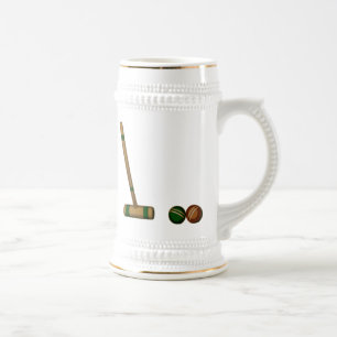 Croquet Mallet and Balls Beer Stein