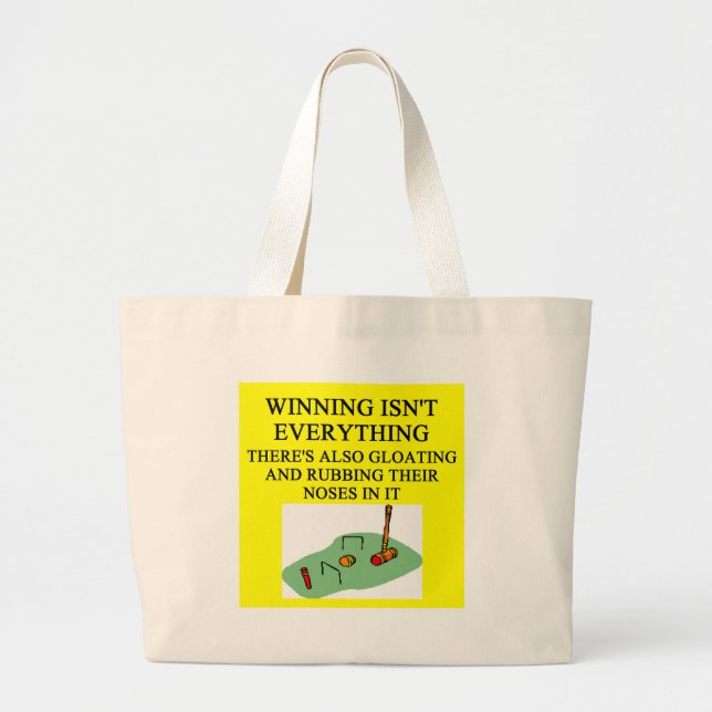 croquet palyer large tote bag (Front)