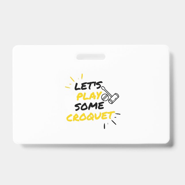 Croquet players badge (Front)