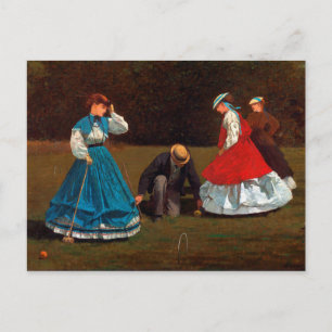 Croquet Scene by Winslow Homer (1866) Postcard