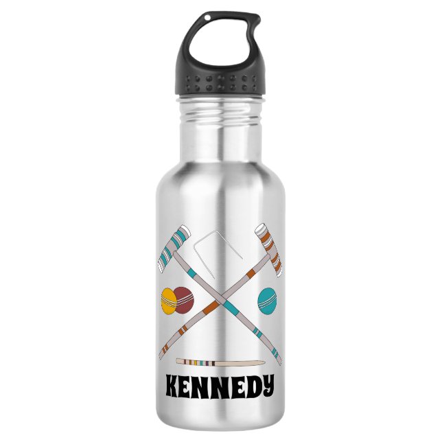Croquet Set, Lawn Game Personalized 532 Ml Water Bottle (Front)