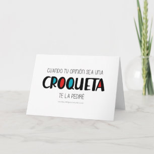 Croqueta Thank You Card