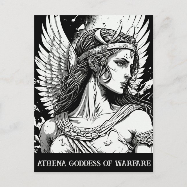 Croquis Carte postale Art Athena Goddess of Warfar (Devant)