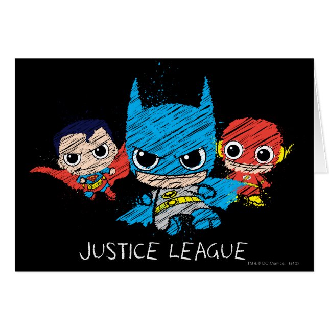 Croquis de la Mini Justice League (Devant horizontal)