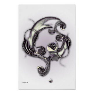 "Croquis de poésie inverse", Poster brillant