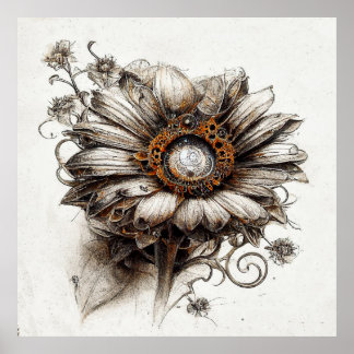 Croquis détaillé Steampunk Daisy dans Poster au cr