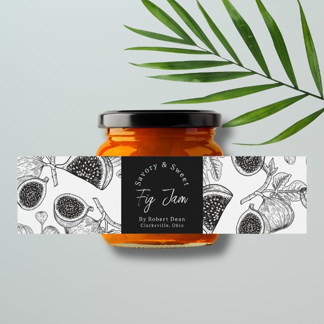 Croquis Étiquette d'enveloppement de confiture de  (Créateur téléchargé)