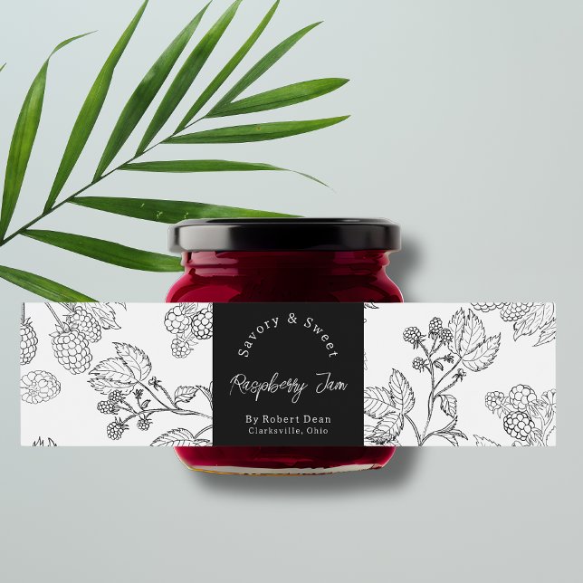 Croquis Étiquette d'enveloppement de confiture de  (Créateur téléchargé)