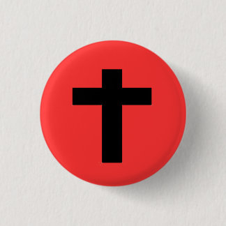 Cross 1 Inch Round Button