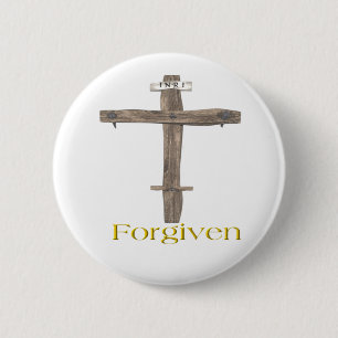 Cross 2 Inch Round Button