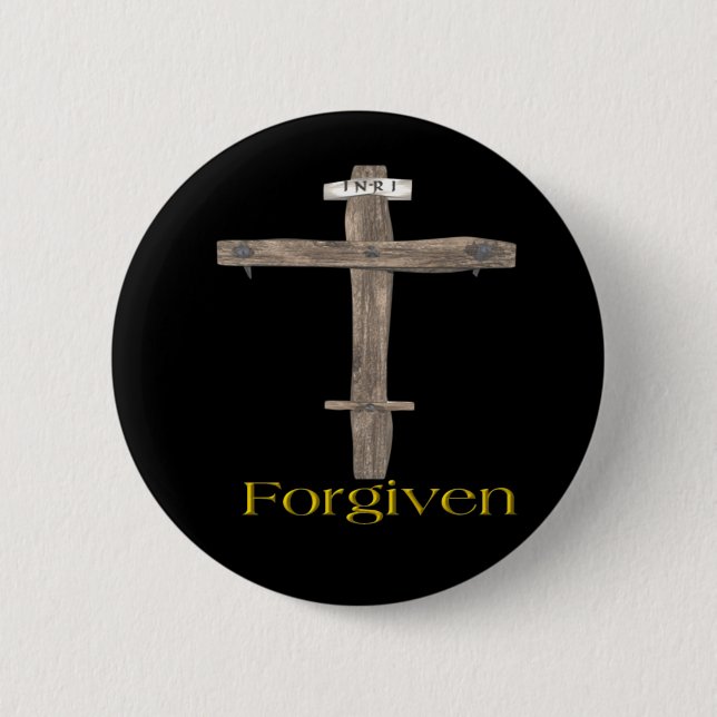 Cross 2 Inch Round Button (Front)
