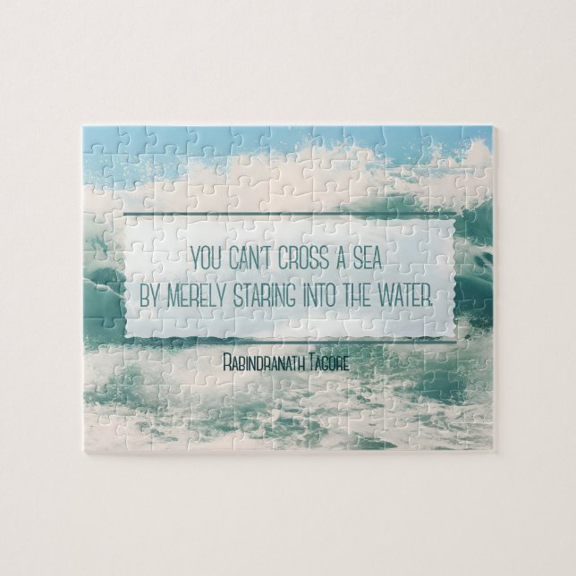"Cross a sea" Inspirational Quote Jigsaw Puzzle (Horizontal)