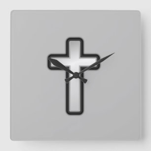 Cross Acrylic Wall Clock