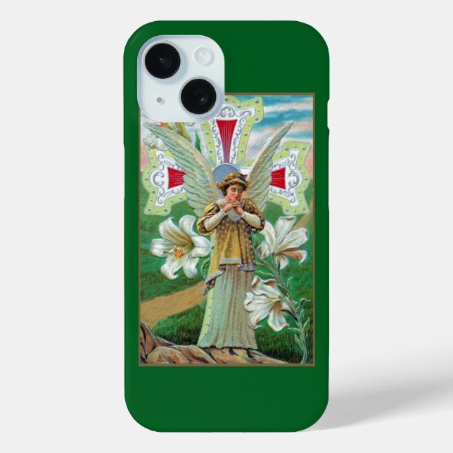 Cross And Angel Praying Case-Mate iPhone Case (Back)