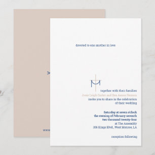 Cross and Cloth Wedding Invitation