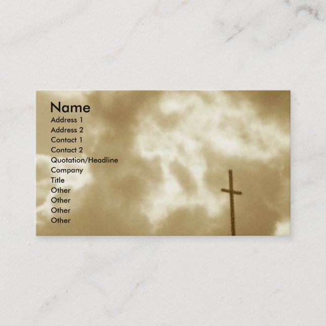 Cross and Clouds Business Cards (Front)
