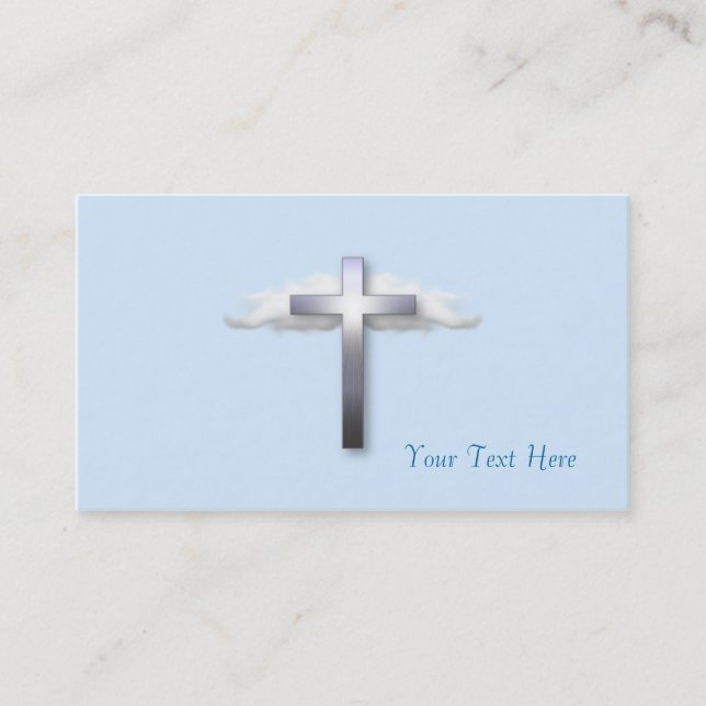 Cross and Clouds Church Business Card (Front)