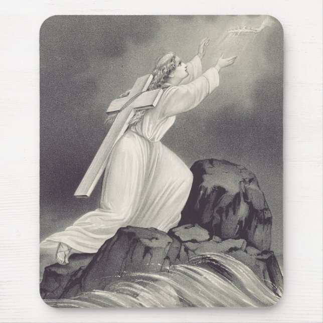 Cross and Crown Christian symbol  Mouse Pad (Front)
