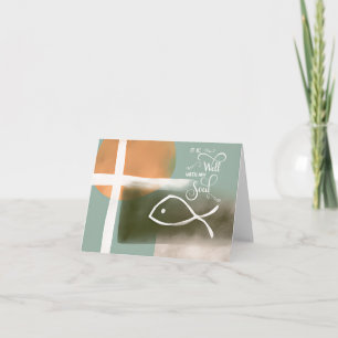 Cross and fish It is well Card