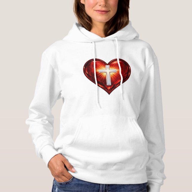 Cross and Heart Hoodie (Front)
