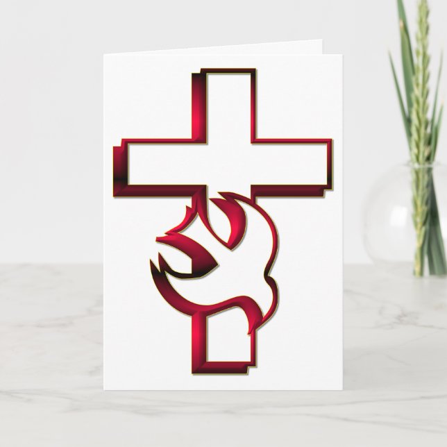 Cross and Holy Spirit / Holy Ghost Card (Front)
